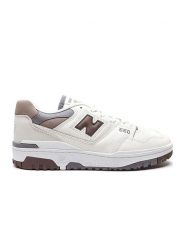 New Balance Skórzane sneakersy "BB550" w kolorze biało-brązowym rozmiar: 41,5. Białe obuwie sportowe damskie New Balance, z materiału, bez zapięcia. Za 421.67 zł.
