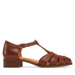 Sandały Pikolinos. Brązowe sandały damskie Pikolinos, bez wzorów, bez obcasa, na słupku, bez zapięcia. Za 569.99 zł.