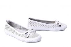 ARTIKER RELAKS 58C0783 white, baleriny damskie. Białe balerinki damskie Artiker Relaks, bez wzorów, ze skóry. Za 174.90 zł.