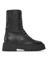 Steve Madden Trapery Odilia Bootie SM11002631 SM11002631-017 Czarny. Czarne trapery damskie Steve Madden, ze skóry, bez zapięcia. Za 799.99 zł.