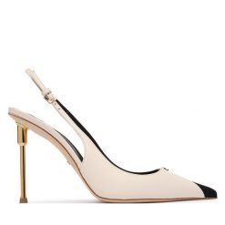 Szpilki Elisabetta Franchi. Białe szpilki damskie Elisabetta Franchi, bez wzorów, bez obcasa, na szpilce, bez zapięcia. Za 2,569.00 zł.