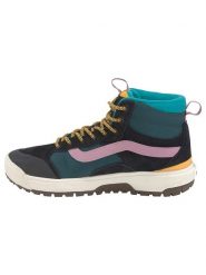 Vans Skórzane sneakersy "UltraRange EXO" w kolorze granatowo-niebiesko-żółtym rozmiar: 37. Niebieskie obuwie sportowe damskie Vans, za kostkę, bez zapięcia. Za 364.56 zł.