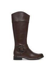 Caprice Oficerki 9-25517-45 Brązowy. Brązowe kozaki damskie Caprice, ze skóry, bez obcasa, na płaskiej podeszwie, bez zapięcia. Za 739.99 zł.