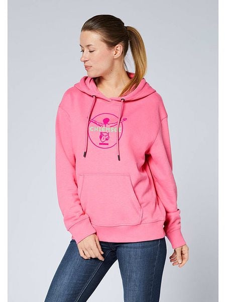 Chiemsee Bluza w kolorze różowym rozmiar: XL. Różowe bluzy damskie Chiemsee, xl, bez wzorów, z bawełny, z kapturem. Za 119.68 zł.