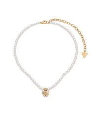 Guess Naszyjnik JUBN06 090JW Biały. Białe naszyjniki damskie Guess, ze stali. Za 398.99 zł.