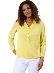 WITT WEIDEN Bluzka w kolorze żółtym rozmiar: 54. Żółte bluzki damskie WITT WEIDEN, bez wzorów, bez kołnierzyka, bez ramiączek. Za 43.99 zł.