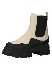 Steve Madden Skórzane sztyblety w kolorze kremowo-czarnym rozmiar: 38. Brązowe botki damskie Steve Madden. Za 252.99 zł.