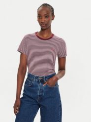 Levi's® T-Shirt Perfect 39185-0350 Bordowy Regular Fit. Czerwone t-shirty damskie s, bez wzorów, z bawełny, bez kołnierzyka. Za 79.99 zł.