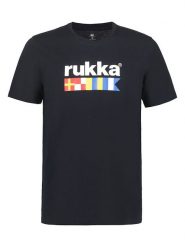 Rukka Koszulka "Valkoja" w kolorze czarnym rozmiar: XL. Czarne bluzki damskie Rukka, xl, bez wzorów, bez kołnierzyka, bez ramiączek. Za 79.03 zł.