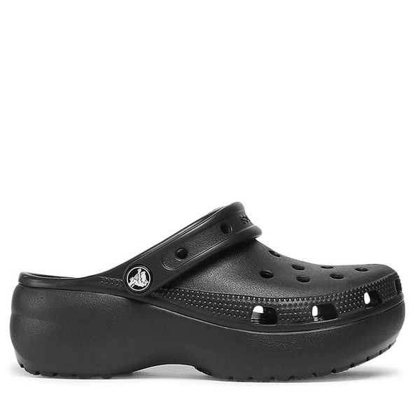 Klapki Crocs. Czarne klapki damskie Crocs, bez wzorów, bez obcasa, bez zapięcia. Za 279.99 zł.