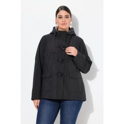 Damskie Kurtka softshellowa HYPRAR hydrofobowa guziki-kołki. Czarne kurtki damskie Ulla Popken, plus size, bez wzorów, z materiału, bez kaptura. W wyprzedaży za 383.99 zł.
