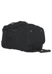 Torba sportowa na kółkach Erima Travel Line. Czarne torby sportowe Erima, bez wzorów, z materiału. Za 299.99 zł.