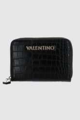 VALENTINO Czarny portfel Fire Re. Czarne portfele damskie Valentino by Mario Valentino, bez wzorów, ze skóry ekologicznej. W wyprzedaży za 189.99 zł.