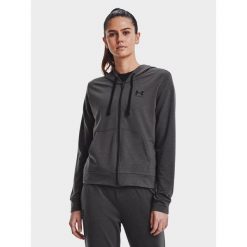 Bluza sportowa damska Under Armour Rival Terry Full Zip Hoodie. Szare bluzy damskie Under Armour, s, bez wzorów, z kapturem. Za 119.99 zł.
