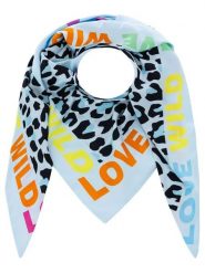 Zwillingsherz Chusta trójkątna "Wild Love" w kolorze błękitnym ze wzorem - 138 x 68 cm rozmiar: onesize. Niebieskie chusty damskie Zwillingsherz, bez wzorów, z materiału. Za 100.75 zł.