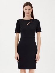 Calvin Klein Sukienka koktajlowa K20K208174 Czarny Regular Fit. Czarne sukienki damskie Calvin Klein, bez wzorów, z syntetyku, wizytowe, bez ramiączek. Za 519.99 zł.