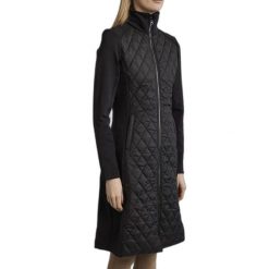 Damska długa kurtka Montar Quinn. Czarne kurtki damskie MONTAR, bez wzorów, z puchu, bez kaptura. Za 548.50 zł.