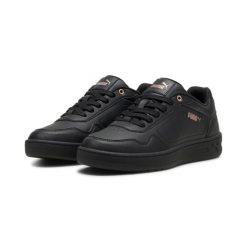 Sneakersy Court Classy PUMA Black Rose Gold Metallic. Czarne obuwie sportowe damskie Puma, bez zapięcia, trekkingowe. Za 289.00 zł.