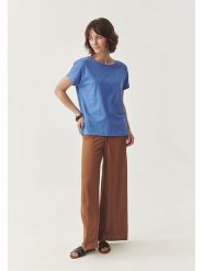 TATUUM Koszulka w kolorze niebieskim rozmiar: L. Niebieskie koszulki damskie TATUUM, l, bez wzorów, z bawełny, bez kołnierzyka, bez ramiączek. Za 69.58 zł.