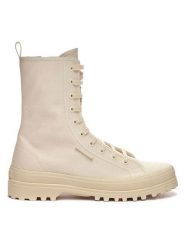 Superga Botki w kolorze beżowym rozmiar: 37. Brązowe botki damskie Superga, bez obcasa, bez zapięcia. Za 144.92 zł.