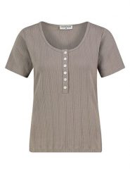 Eight2Nine Koszulka w kolorze brązowym rozmiar: S. Brązowe bluzki damskie Eight2Nine, s, bez wzorów, z bawełny, bez kołnierzyka, bez ramiączek. Za 65.38 zł.