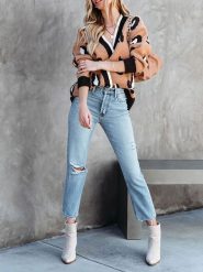 Milan Kiss Kardigan w kolorze jasnobrązowo-czarno-kremowym rozmiar: S. Brązowe kardigany damskie Milan Kiss, s, bez wzorów. Za 170.87 zł.