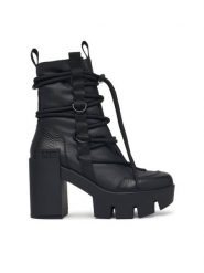 United Nude Trzewiki Grip Desert Mid 1103501165 Czarny. Czarne botki damskie United Nude, ze skóry, bez obcasa, na słupku, bez zapięcia. Za 1,689.00 zł.