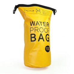 Dry Bag - wodoodporna torba 10 l - żółta - 17x46 cm - duffel bag. Żółte torby sportowe EUROCATCH, bez wzorów, z materiału. Za 109.99 zł.