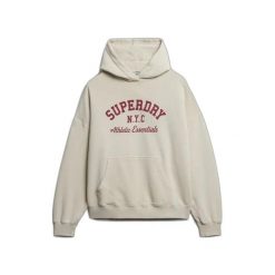 Bluza damska z kapturem Superdry Athletic Essentials Relax. Brązowe bluzy damskie Superdry, bez wzorów, z kapturem. Za 284.00 zł.
