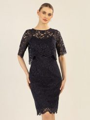 APART Sukienka w kolorze granatowym rozmiar: 40. Niebieskie sukienki damskie Apart, bez wzorów, z koronki, bez ramiączek. Za 217.99 zł.