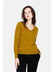 ASSUILI Sweter w kolorze oliwkowym rozmiar: 34. Zielone swetry klasyczne damskie Assuili, bez kołnierzyka. Za 113.99 zł.