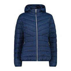 Kurtka puchowa z kapturem, ocieplana 3M dla kobiet CMP. Niebieskie kurtki damskie CMP, m, bez wzorów, z puchu, z kapturem. Za 524.20 zł.