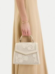 Nine West Torebka CEO-Wall Street Glow-KY318 Beżowy. Brązowe kuferki damskie Nine West, bez wzorów, z materiału, bez dodatków. Za 249.99 zł.