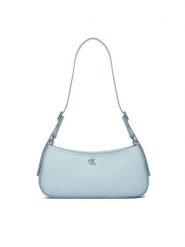 Calvin Klein Torebka Ck Small Shoulder Bag LV04F3170G Błękitny. Niebieskie torebki klasyczne damskie Calvin Klein, ze skóry, bez dodatków. Za 339.99 zł.