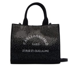 Torebka KARL LAGERFELD. Czarne torebki klasyczne damskie KARL LAGERFELD, bez dodatków. Za 549.99 zł.