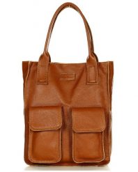 Torebka damska camel MARCO MAZZINI s131p. Brązowe shopper bag bez wzorów, z materiału, na ramię, duże, bez dodatków. Za 322.05 zł.