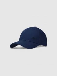 4F Czapka z daszkiem strapback uniseks - granatowa XS/S. Niebieskie czapki z daszkiem damskie 4F, na lato, bez wzorów, z bawełny. W wyprzedaży za 39.99 zł.