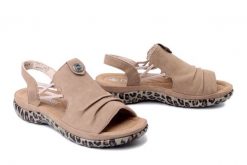 RIEKER 64871-20 brown, sandały damskie. Brązowe sandały damskie Rieker, bez wzorów, bez obcasa, bez zapięcia. Za 263.92 zł.
