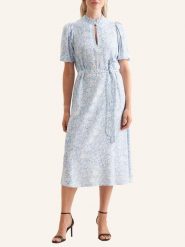 Seidensticker Sukienka w kolorze błękitno-białym rozmiar: 36. Białe sukienki damskie Seidensticker, bez wzorów, z tkaniny, bez ramiączek. Za 185.76 zł.