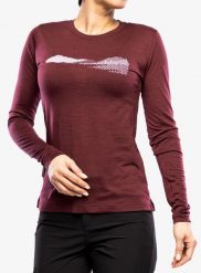 Bluza damska Sensor Merino Air PT LS. Czerwone bluzy damskie Sensor, l, bez wzorów, z materiału, bez kaptura. Za 368.49 zł.