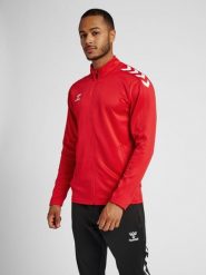 Bluza sportowa dla dorosłych Hummel Core XK Poly Zip Sweat. Zielone bluzy damskie Hummel, m, bez wzorów, z dresówki, bez kaptura. Za 159.50 zł.