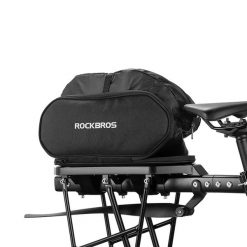 Torba rowerowa Rockbros na bagażnik. Czarne torebki klasyczne damskie ROCKBROS, bez dodatków. Za 79.99 zł.