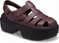 Sandały Dla Kobiet Crocs Stomp Fisherman Sandal. Fioletowe sandały damskie Crocs, bez wzorów, z materiału, bez obcasa, na platformie, bez zapięcia. Za 230.99 zł.