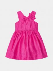 Mayoral Sukienka elegancka 3916 Różowy Regular Fit. Czerwone sukienki dziewczęce Mayoral, bez wzorów, ze lnu, bez ramiączek. Za 239.99 zł.