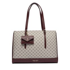 Torebka Nine West. Czerwone shopper bag Nine West, bez wzorów, bez dodatków. Za 289.99 zł.