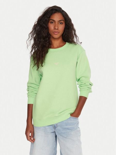 Roxy Bluza Surf Stoked ERJFT05018 Zielony Regular Fit. Zielone bluzy damskie Roxy, m, bez wzorów, z bawełny, bez kaptura. Za 179.99 zł.