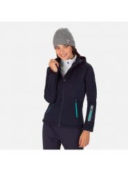Kurtka do narciarstwa biegowego damska ROSSIGNOL W Softshell Hoodie Jkt. Niebieskie kurtki sportowe damskie Rossignol, na zimę, l, bez wzorów, z materiału, z kapturem. Za 735.00 zł.