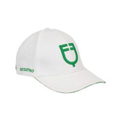 Czapka baseballowa unisex. Białe czapki damskie EQUESTRO, bez wzorów, z bawełny. Za 58.90 zł.