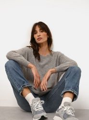 Just Cashmere Kaszmirowy sweter "Rebecca" w kolorze szarym rozmiar: XXL. Szare swetry klasyczne damskie Just Cashmere, xxl, z kaszmiru, bez kołnierzyka. Za 408.49 zł.