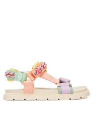 Roxy Sandały CS6081-04 Kolorowy. Sandały dziewczęce Roxy, z materiału, bez obcasa, bez zapięcia. Za 129.99 zł.